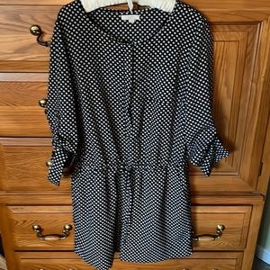 Loft black and white romper
